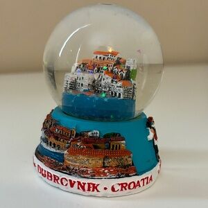 Dubrovnik Croatia Mini Snow Globe with Colorful Cityscape